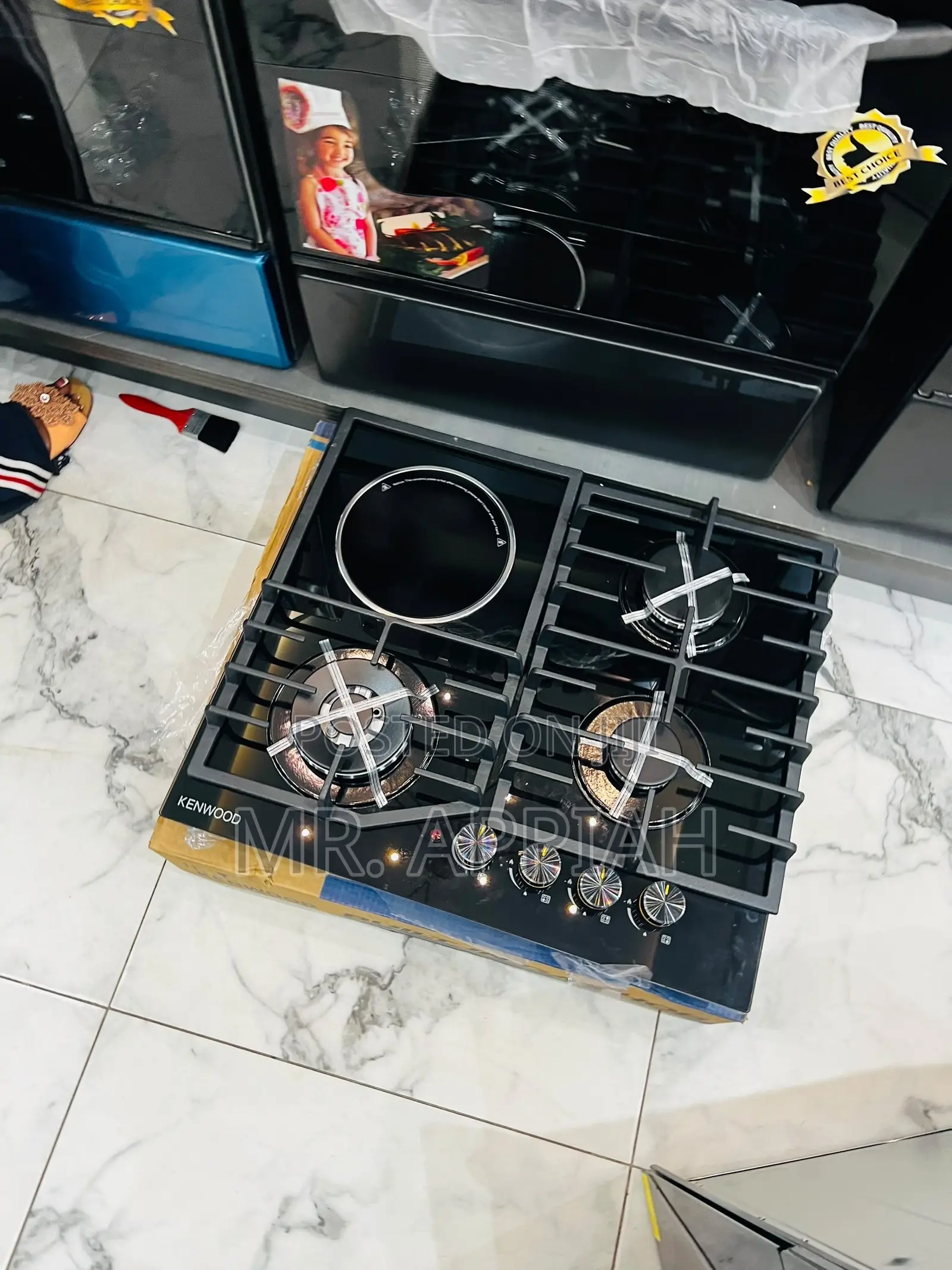 Purchase Unique Kenwood 60cm Tempered Glass Hob(3 + 1)