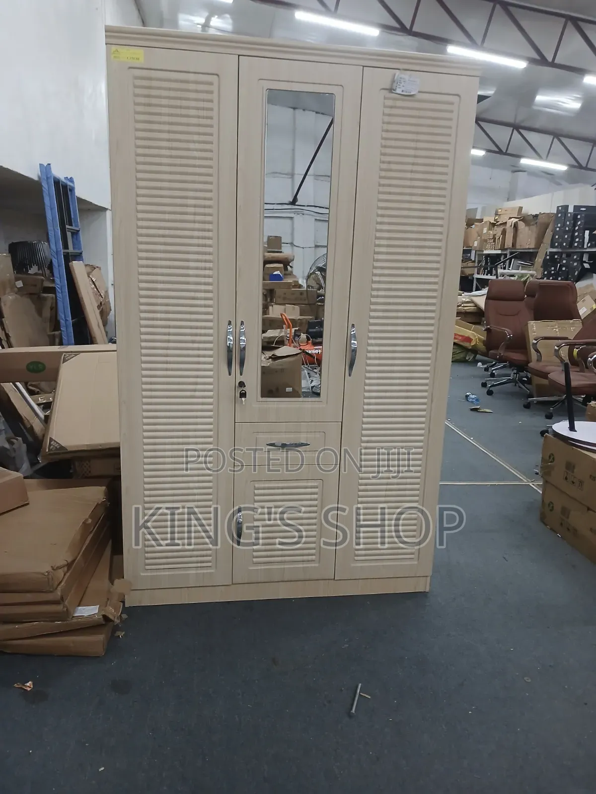 Wooden 3Door Wardrobe