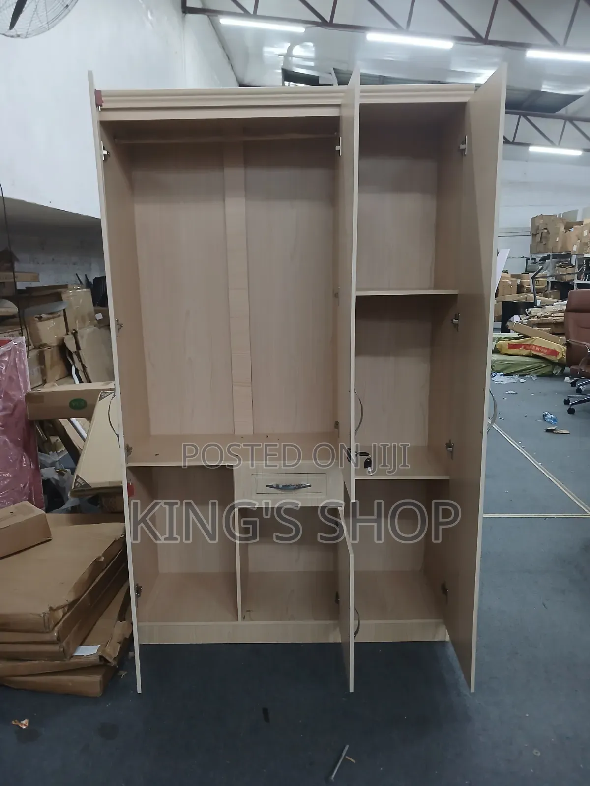 Wooden 3Door Wardrobe