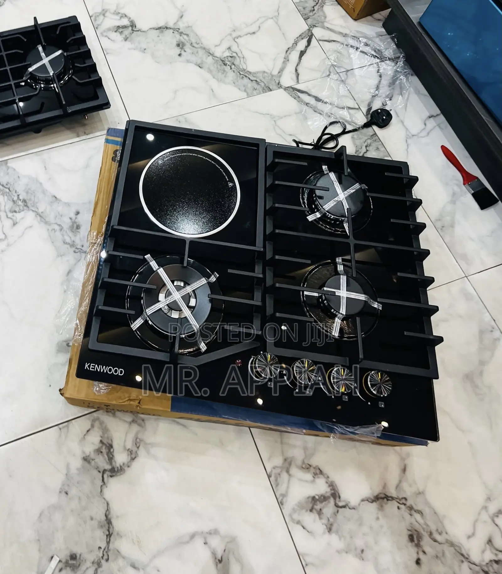 Classic Kenwood 60cm Built in Tempered Glass Hob(3 Gas + 1 Electric)