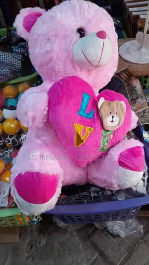 I Love U Teddy Bear - Adults and Children Playing Friend
