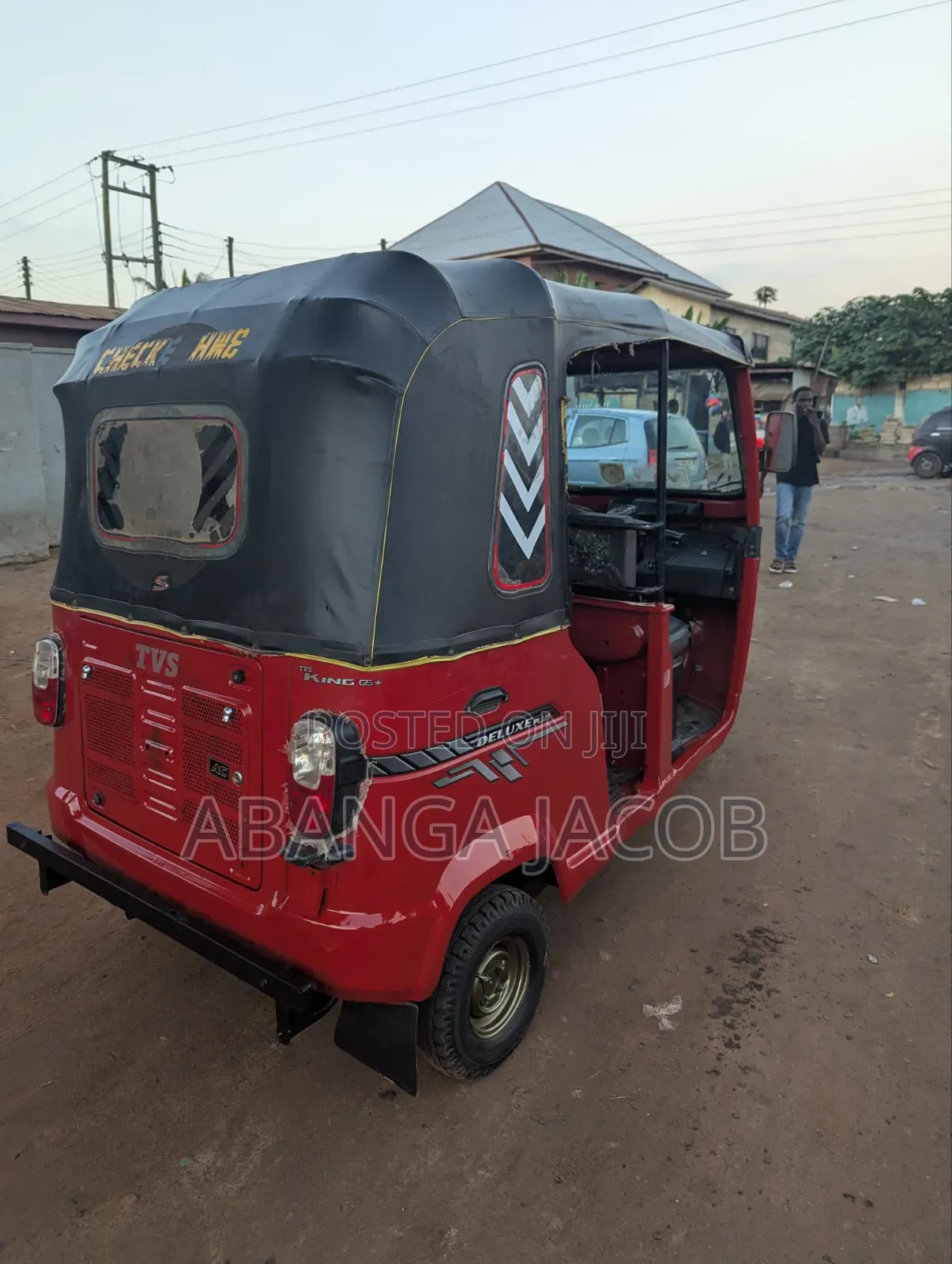 TVS King Deluxe Plus iTouch Start 2025 Red