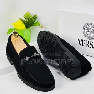 Versace Black Men’s Suede Loafer