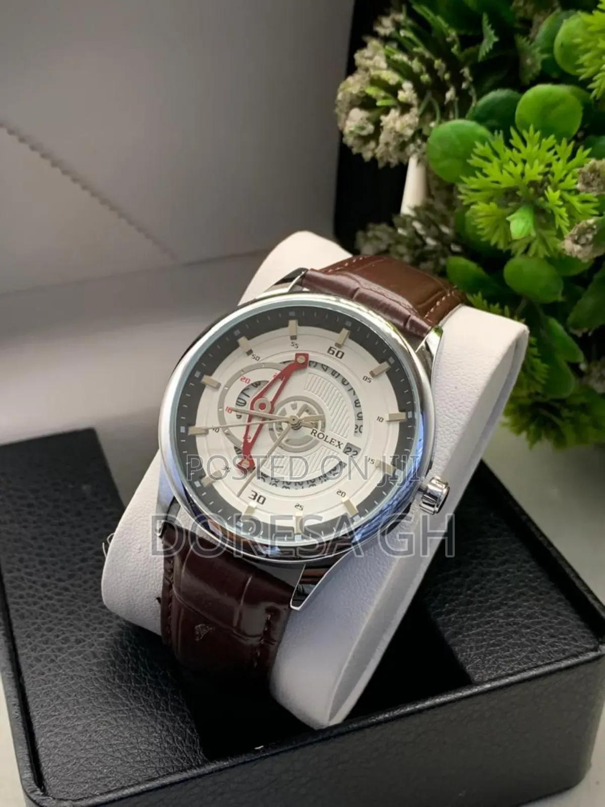 Rolex Leather Watch – Men’S Classic Watch With Leather Strap in Ghana