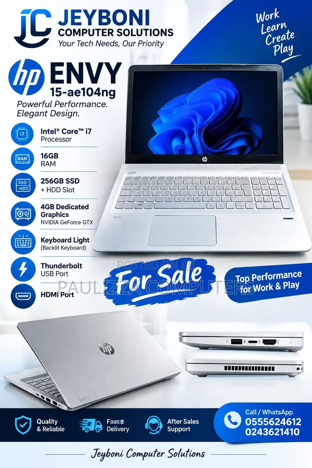 Laptop HP Envy 15 16GB Intel Core i7 HDD+SSD 256GB