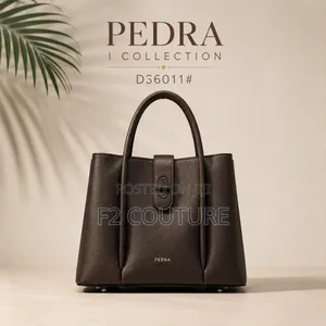 Pedra D36011 Luxury Ladies Handbag – Elegant Coffee Brown Tote
