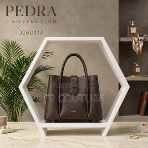Pedra D36011 Luxury Ladies Handbag – Elegant Coffee Brown Tote