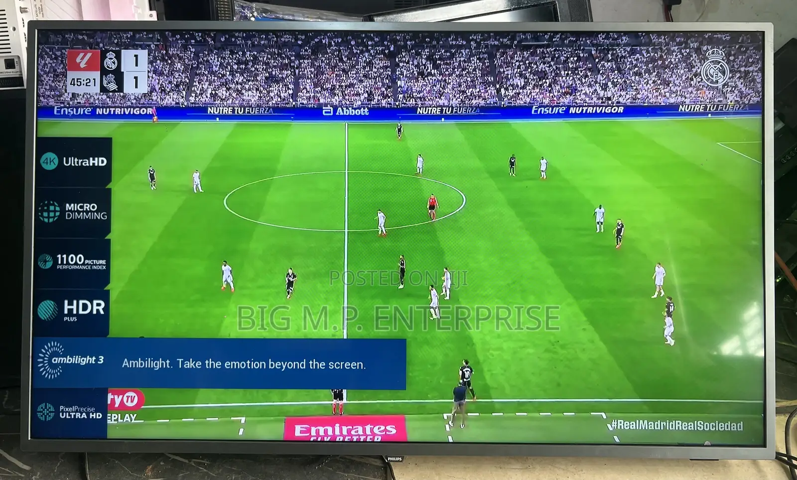 Philips 50 Inches Smart Digital Satellite. UHD. 3-Side Ambi-Light.