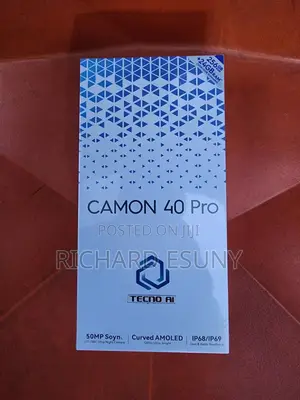 New Tecno Camon 40 Pro 5G 256 GB Black