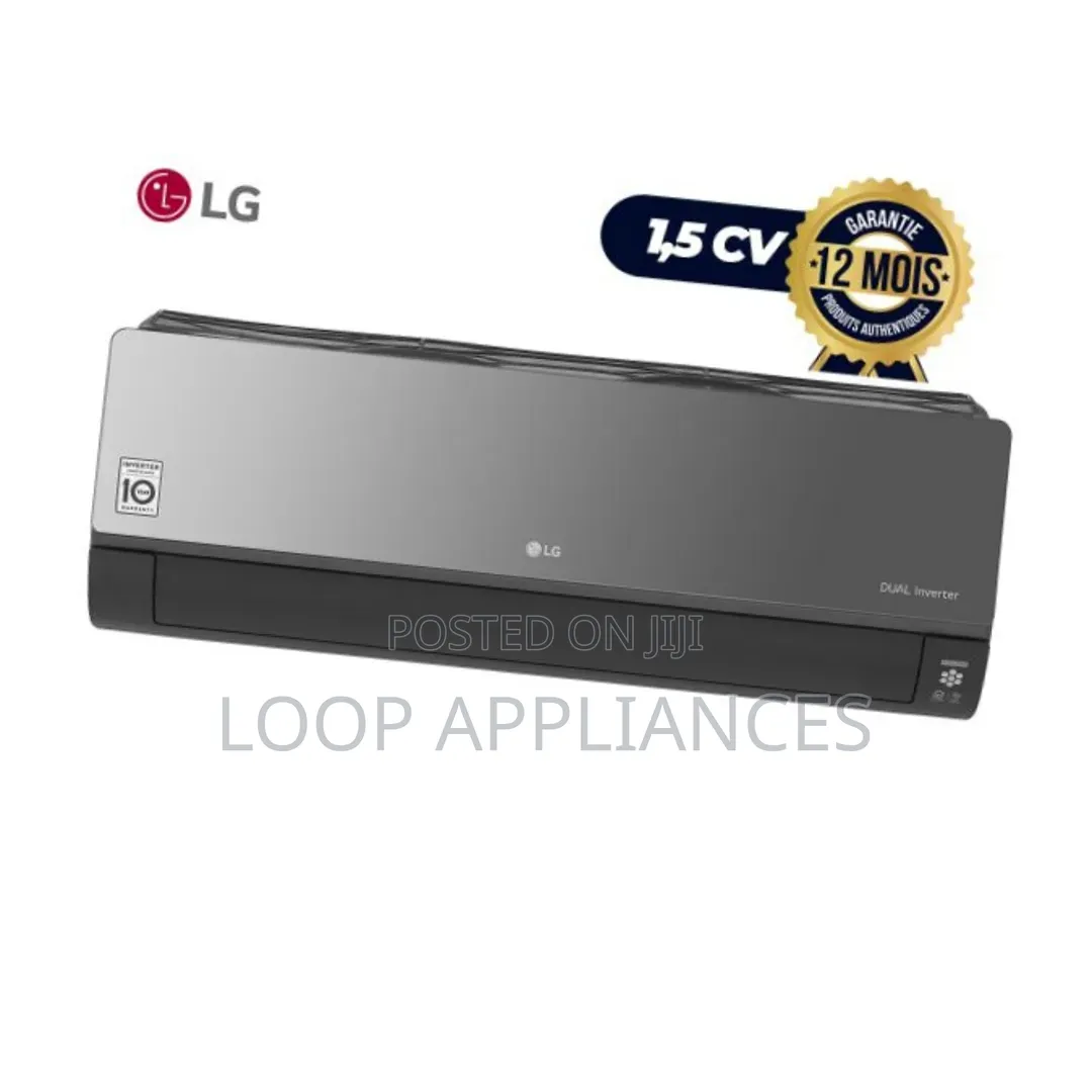 New 1.5HP LG Artcool Inverter S4-Q12jartb Air Conditioner - Black