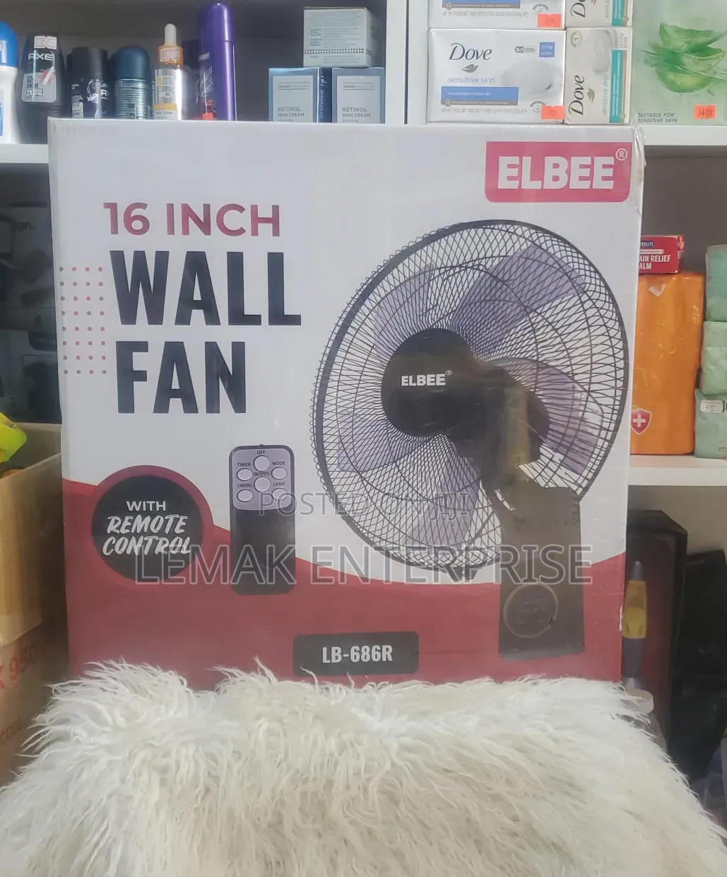 Elbee 16-Inch Wall Fan (Model: LB-686R)