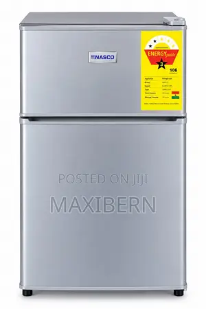 Nasco NASF2-10FL 76L Double Door Table Top Fridge - Silver