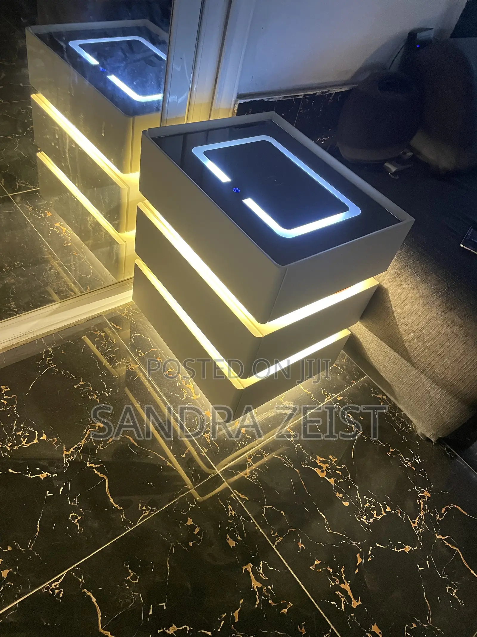 Smart Bed Side Drawer With Wireless Phone Charging
