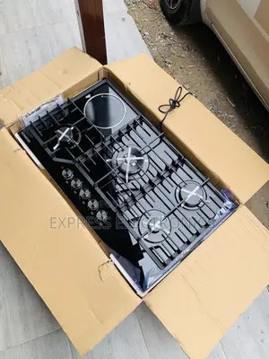 Get a New 90cm 4+1 Ceramic Burner Gas Cooker Hob Built-in Heavycast