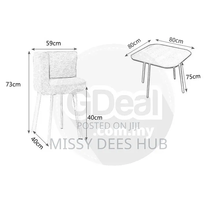4 Seater Dining Table Set