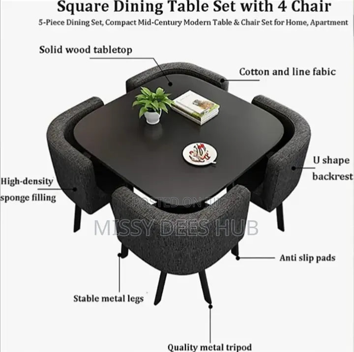 4 Seater Dining Table Set