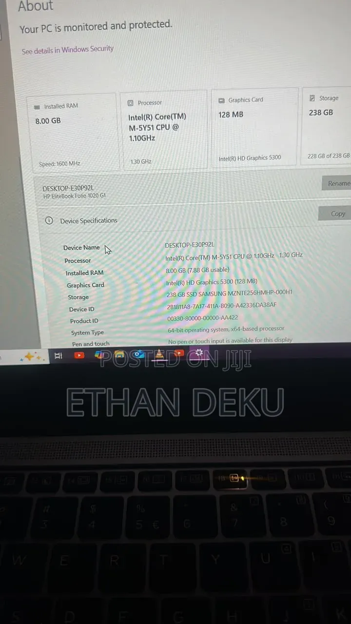 Laptop HP EliteBook Folio 1020 G1 8GB Intel SSD 256GB