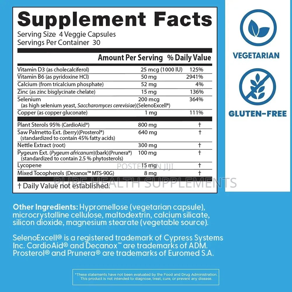 Comprehensive Prostate Formula, Postrate Health, 120 Veg Caps