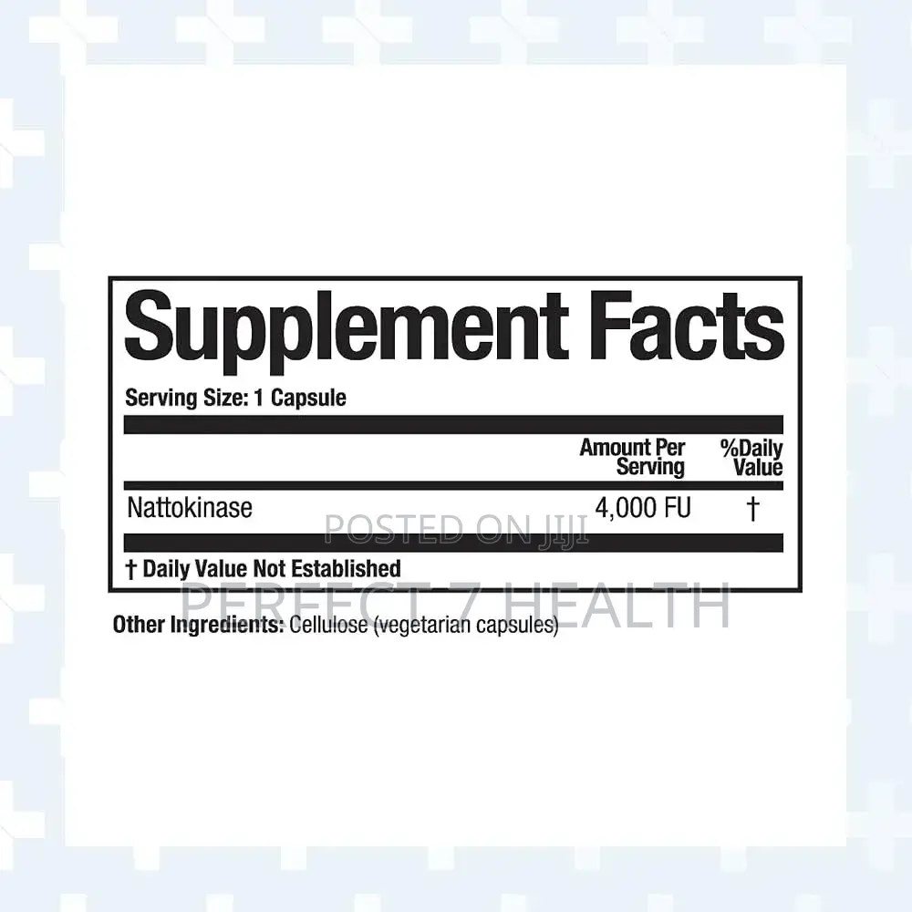 Nattovena Pure Nattokinase, Blood Pressure, (4,000 FU Per Cap) 90 Caps