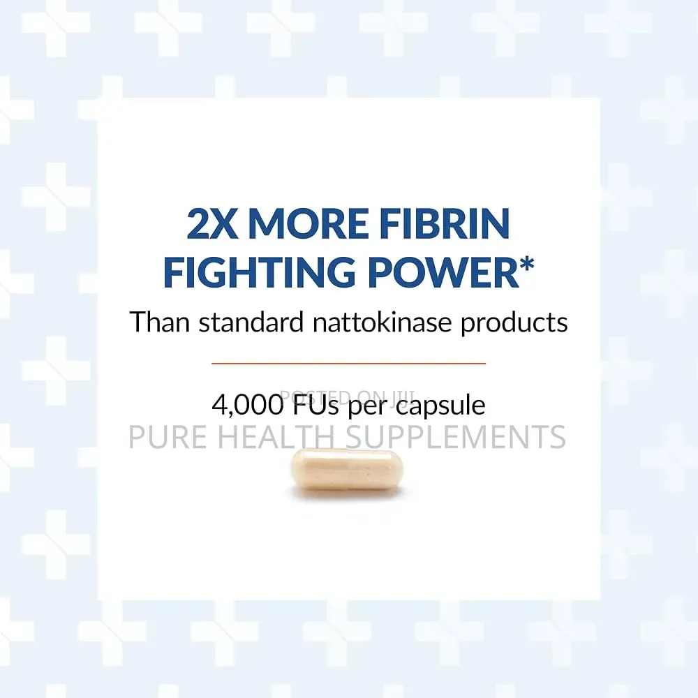 Nattovena Pure Nattokinase, Heart Health 4,000 FU Per Capsule 90 Caps