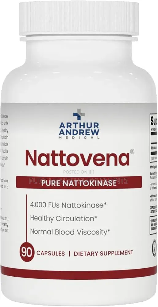 Nattovena Pure Nattokinase, Heart Health 4,000 FU Per Capsule 90 Caps