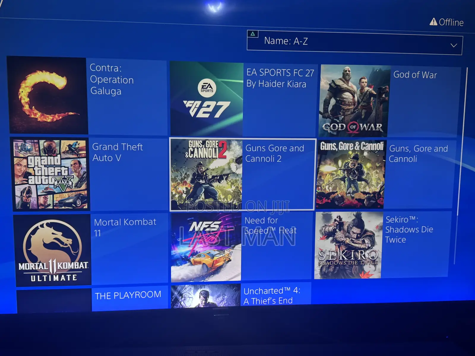 Playstation4 Standard 500gig Jailbreak With 8 Games FC 27 Mk 11 Heat
