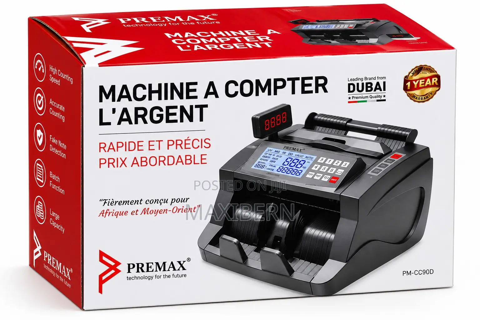 Premax PM-CC90D Money Counting Machine With Fake Detector