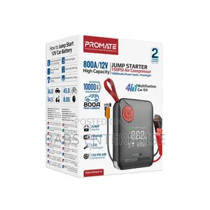 Promate PatrolPack-4 800a/12v Jump Starter Air Compressor PowerBank