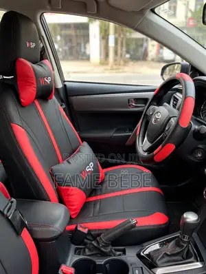 Premium Red Black Leather Seat Cover
