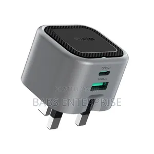 Green Lion Premium Series GaN Charger UK Plug PD 35W – Gray