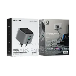 Green Lion Premium Series GaN Charger UK Plug PD 35W – Gray