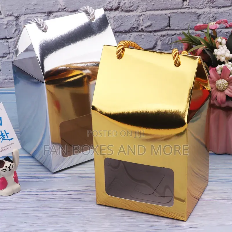 Elegant Gold, White Silver Window Box