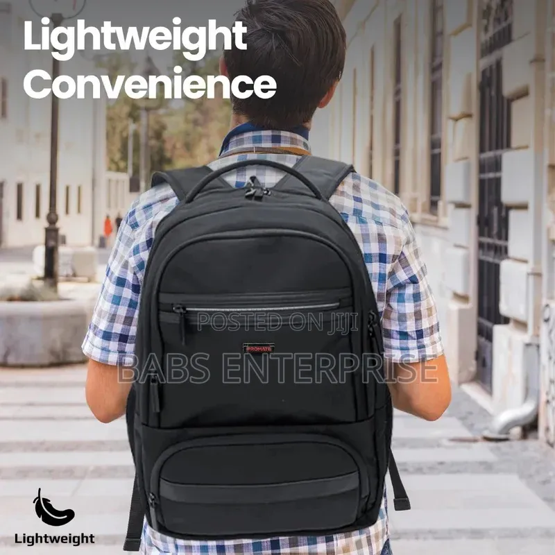 Promate ElitePack-Go Large Capacity Backpack for 15.6 Inches Laptops