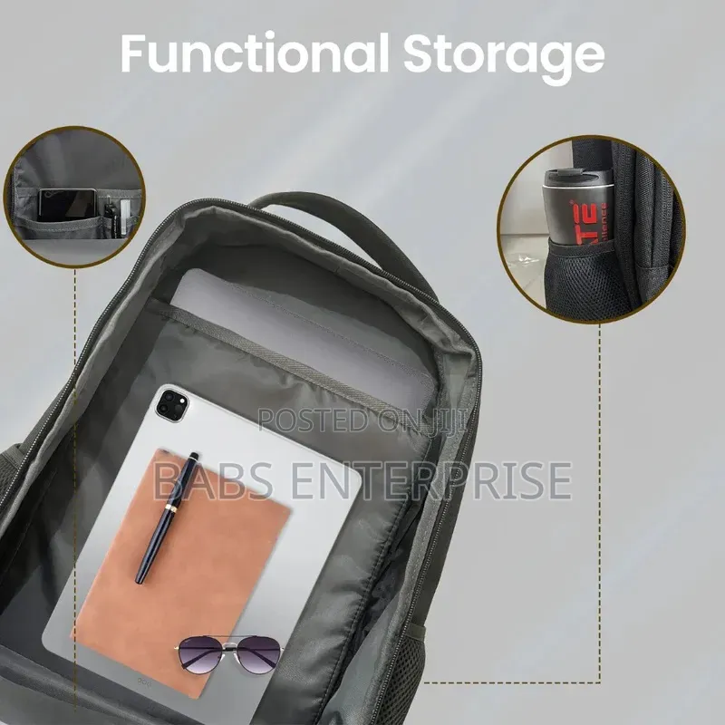 Promate ElitePack-Go Large Capacity Backpack for 15.6 Inches Laptops