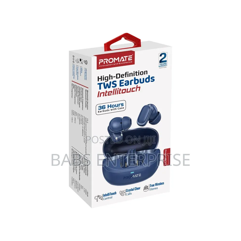 Promate Lush-Pro High-Definition TWS Earbuds With Intellitouch
