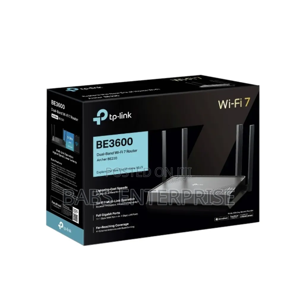 TP-Link BE3600 Dual-Band Wi-Fi 7 Router TL-BE220