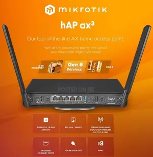 MikroTik hAP Ax3 WiFi 6 Router Gen6 Dual-Band Home Office Router