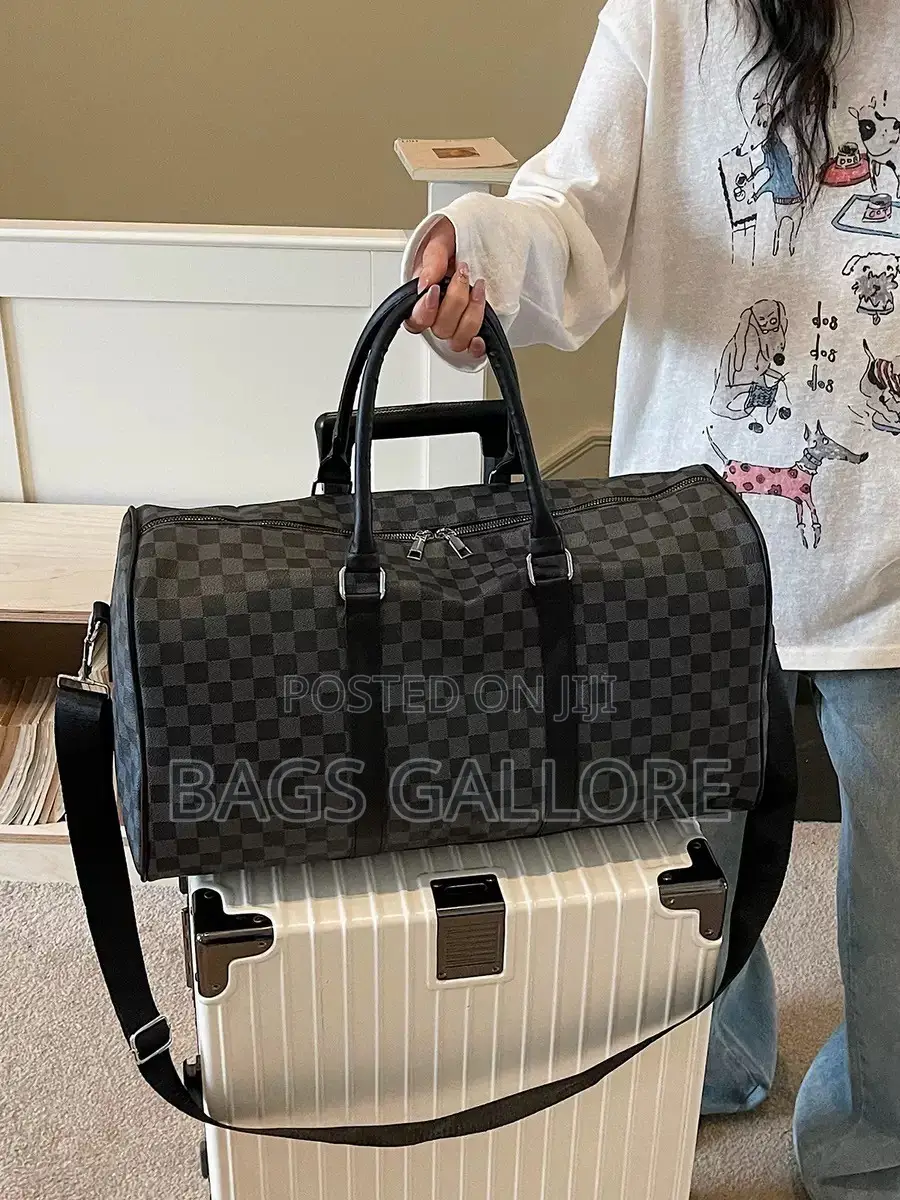 Black Duffle Bag Leather