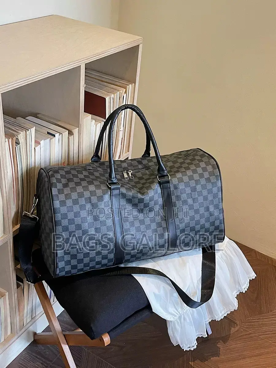 Black Duffle Bag Leather