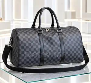 Black Duffle Bag Leather