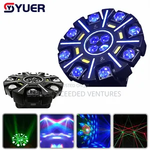 12x10W RGBW LED Bee Eye 8 Arm Little Diamond Moving Head Light Laser