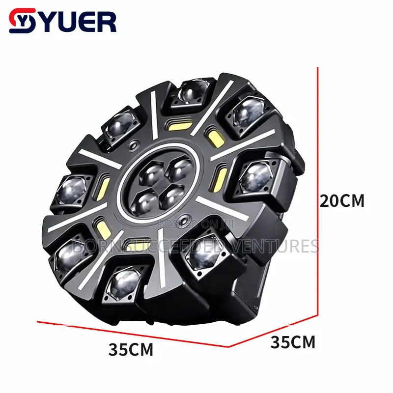 12x10W RGBW LED Bee Eye 8 Arm Little Diamond Moving Head Light Laser