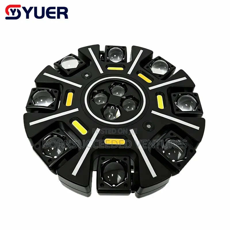 12x10W RGBW LED Bee Eye 8 Arm Little Diamond Moving Head Light Laser