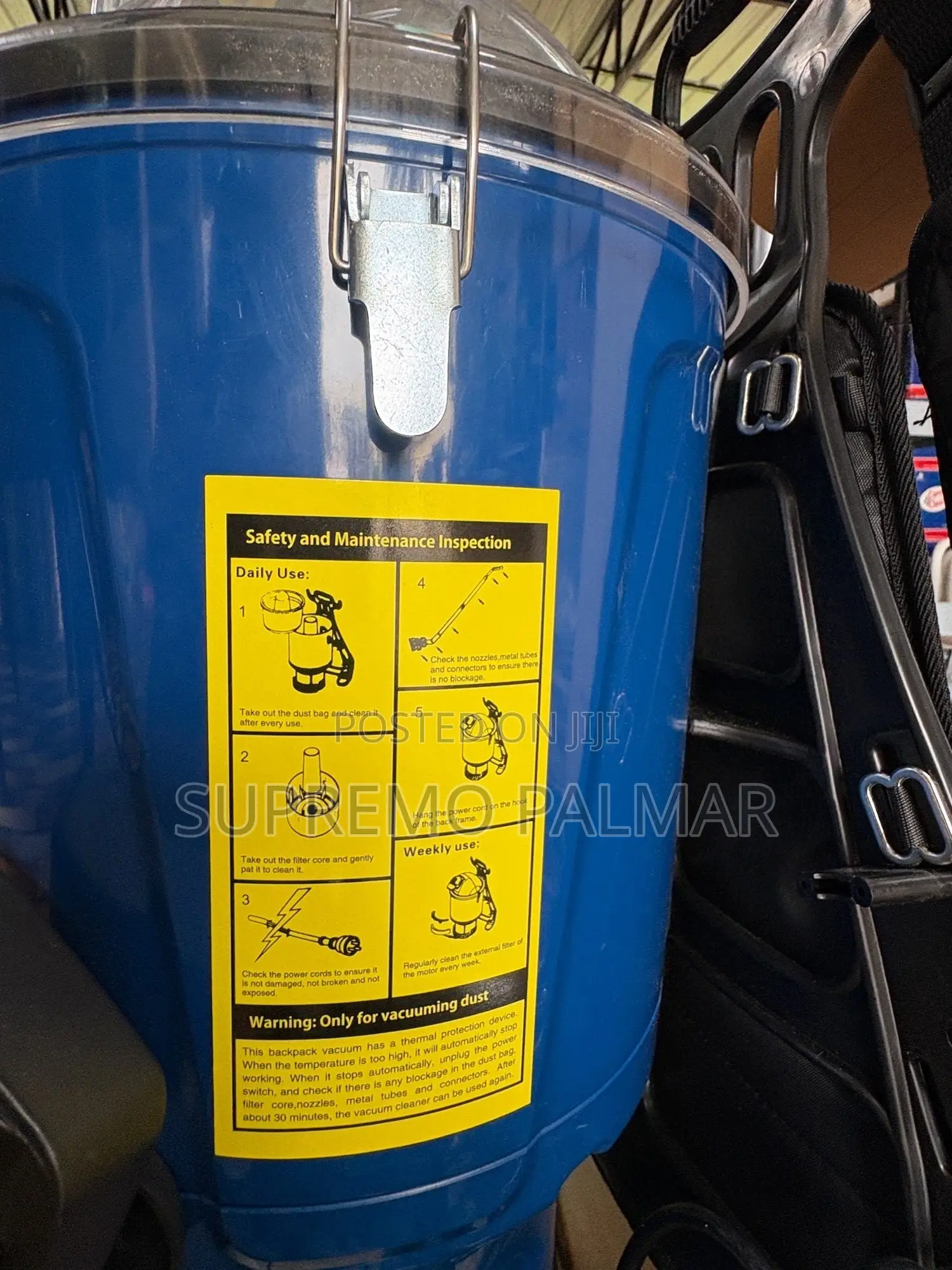 5L Commercial Vacuum Cleaner – 1100W Backpack Cleaning Machine