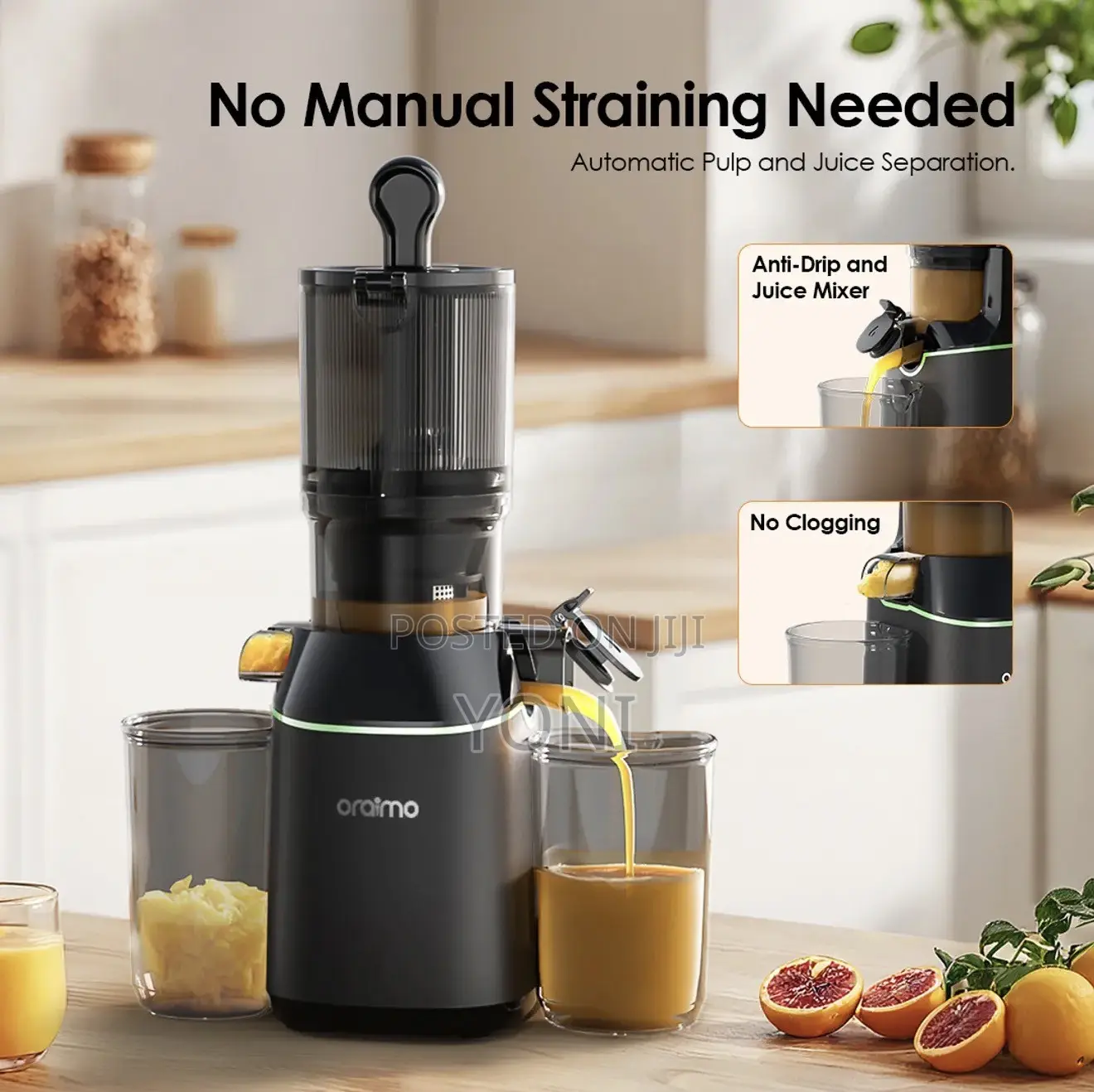 Brand New- Oraimo Easy Juice 108mm Diameter 800ML Slow Juice