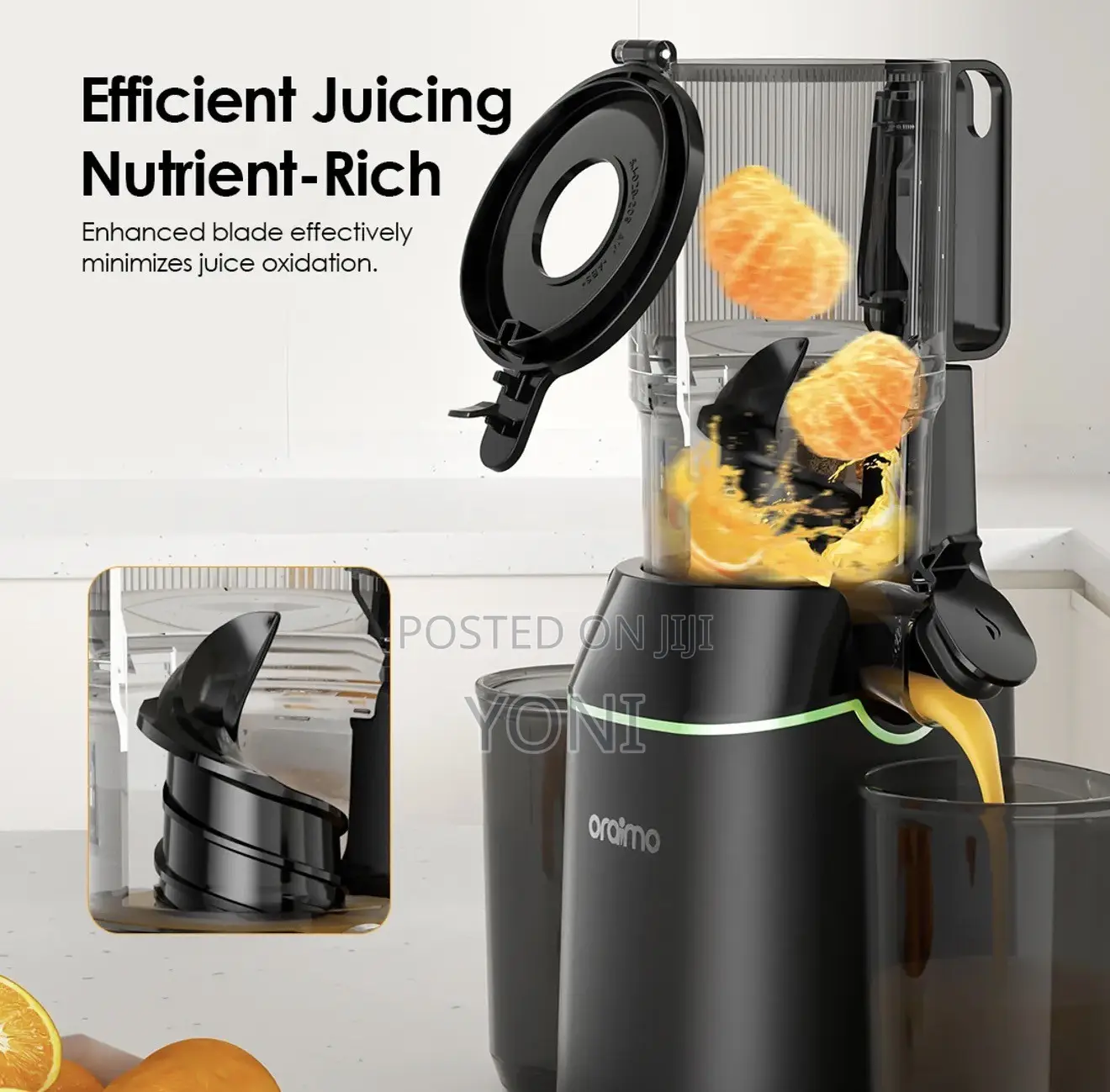 Brand New- Oraimo Easy Juice 108mm Diameter 800ML Slow Juice