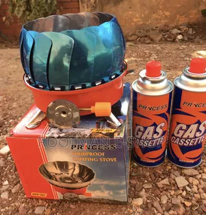 Portable Camping Stove With 2 Refill Containers