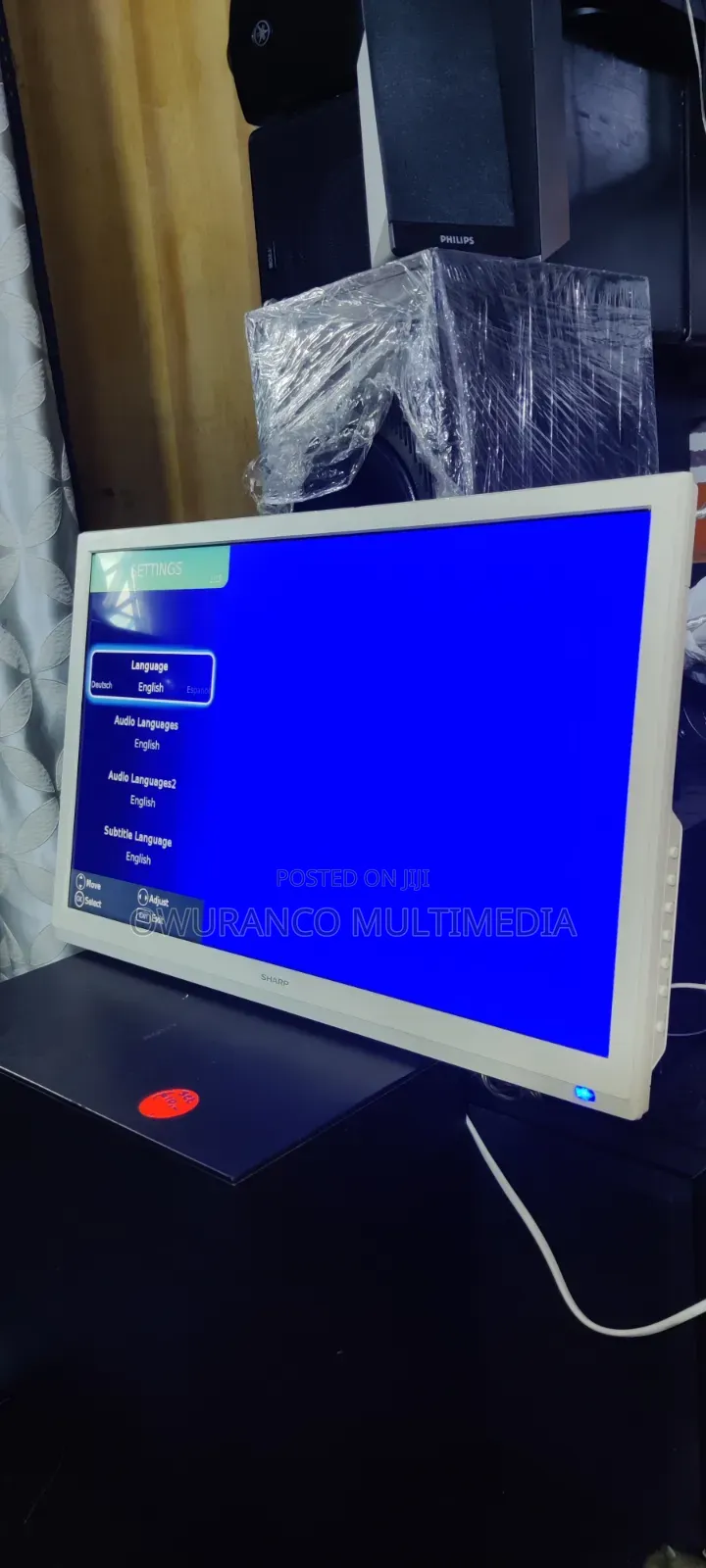 Sharp Aquos 24" T2 , S2 Hd Led Digital Satellite, Model Lc-24che4012ew