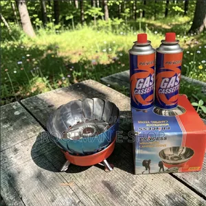 Wind Proof Camping Stove With 2 Gas Refills