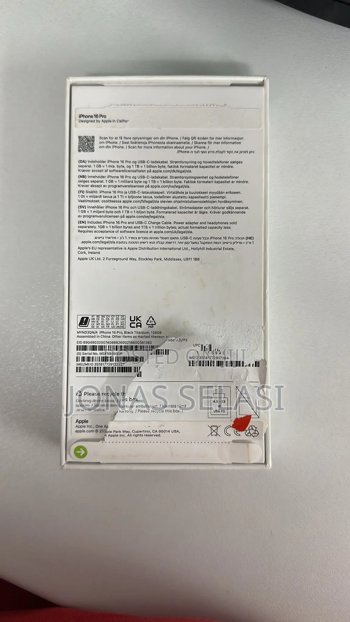 New Apple iPhone 16 Pro 128 GB Black